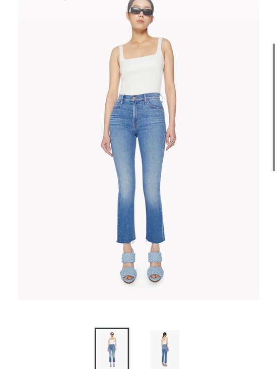 MOTHER Denim - MOTHER Straight Leg Jeans - the mid rise Dazzler ankle fray